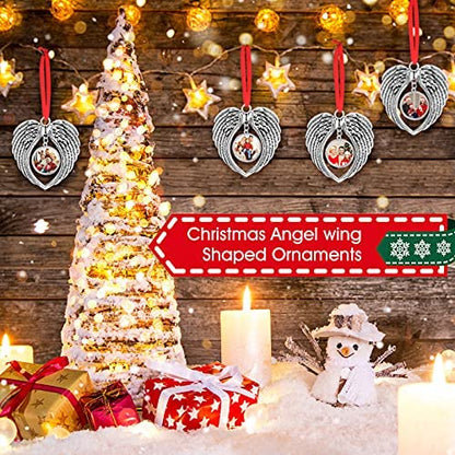 Metal Picture Ornament with Angel Wings / Key Chains