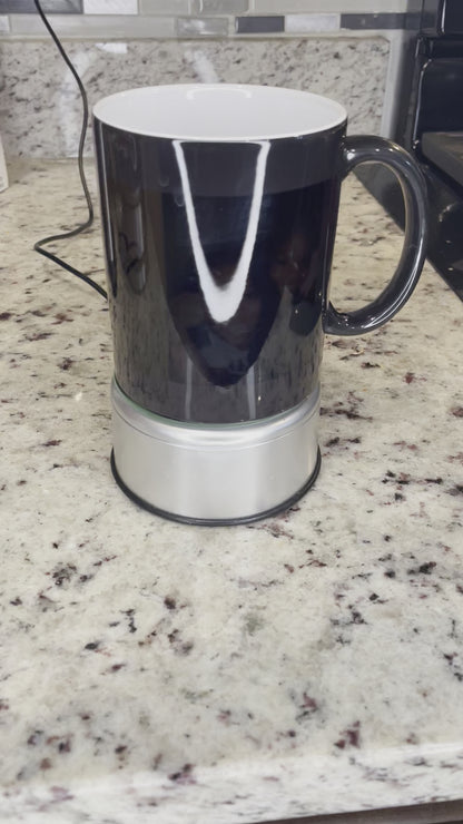 Custom  Porcelain Black Coated Magic Mugs Classic Drinking Cups, Mugs for Cappuccino, Espresso, Latte, Milk, Tea, Mug