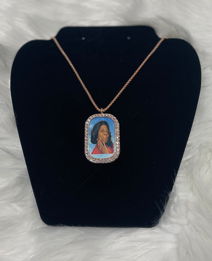 Custom Photo Necklace , Lover's Necklace , Memorial Necklace, Keepsake Necklace