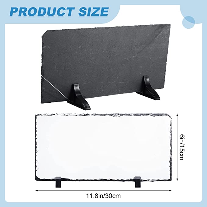 Photo Slate Rock Stone with display holder, Mother's Day / Anniversary / Wedding / Father's Day / Graduation